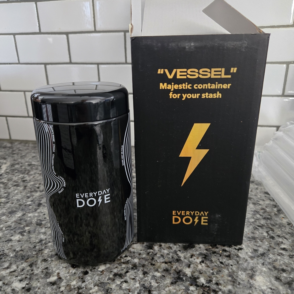 Everyday Dose Vessel Black Storage Container